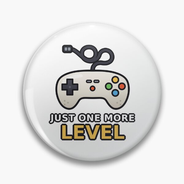 Item preview, Just One More Level Retro Gaming Controller Sticker designed and sold by Stray Syndicate.