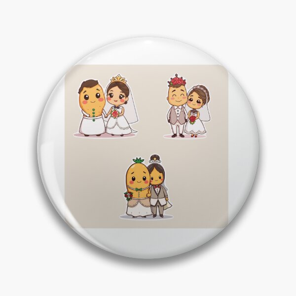 Item preview, Kawaii Food Wedding Couples – Cute Bride & Groom Wedding Gift designed and sold by SIA FUNKY ARTS.