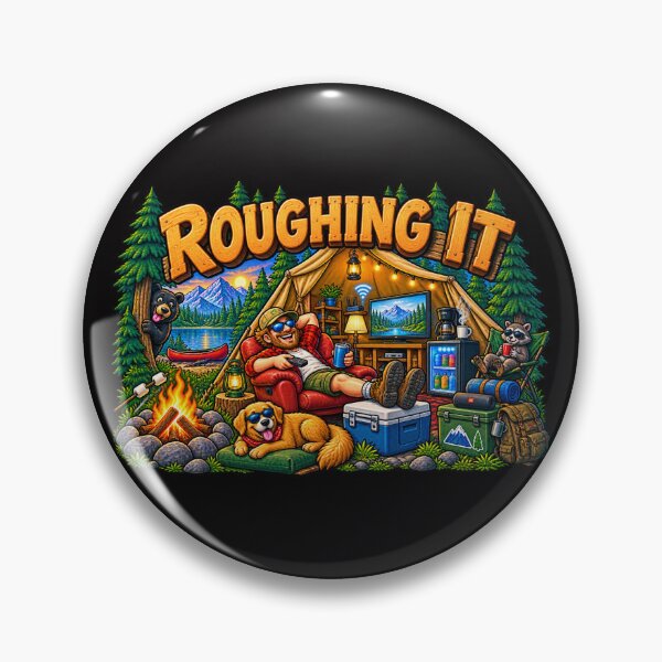 Item preview, Roughing It Funny Camping Cartoon designed and sold by BluntLines.