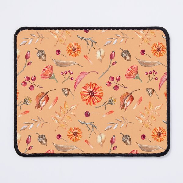 Item preview, Cozy Fall Meadow – Leaves & Wildflowers Pattern | Orange designed and sold by Frohyou.