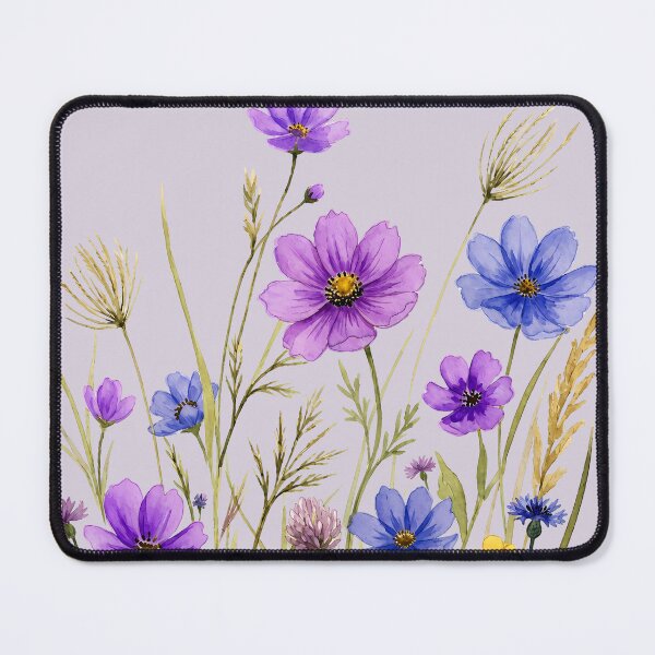Item preview, Wildflowers in Watercolor – Field of Violet and Blue Flowers - Transparent designed and sold by SuperMama1973.