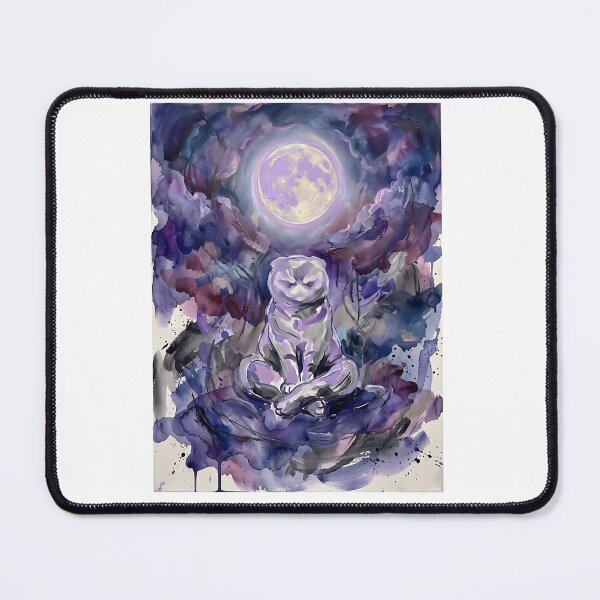 Item preview, Scottish Fold Moon Meditation designed and sold by PictoVibe.