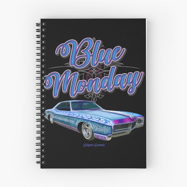 Item preview, 1966 Riviera Blue Monday with text - Lowrider, Kustom, Hot Rod, Muscle Car designed and sold by Elegant Customs.