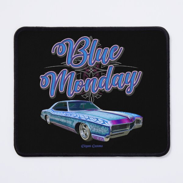 Item preview, 1966 Riviera Blue Monday with text - Lowrider, Kustom, Hot Rod, Muscle Car designed and sold by Elegant Customs.
