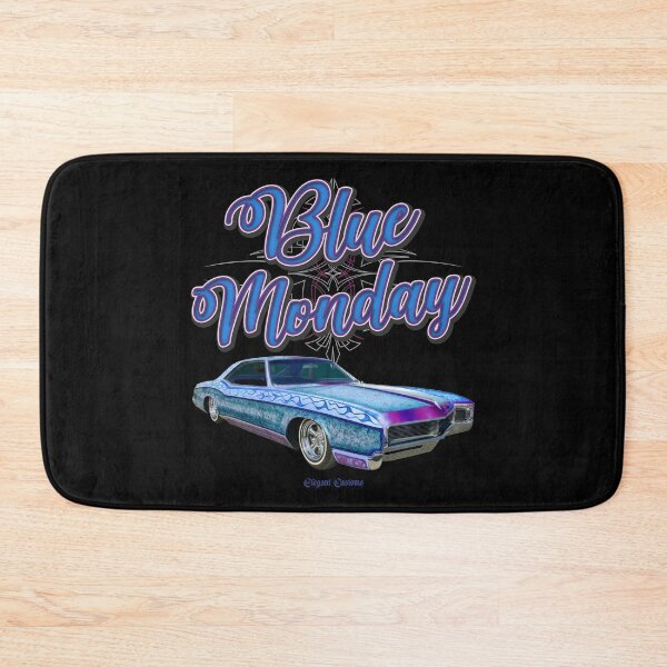 Item preview, 1966 Riviera Blue Monday with text - Lowrider, Kustom, Hot Rod, Muscle Car designed and sold by Elegant Customs.