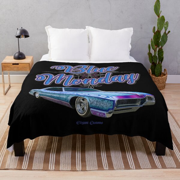 Item preview, 1966 Riviera Blue Monday with text - Lowrider, Kustom, Hot Rod, Muscle Car designed and sold by Elegant Customs.