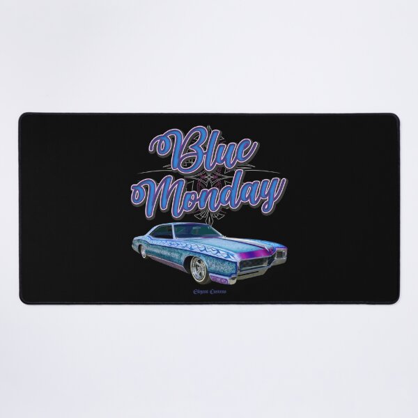 Item preview, 1966 Riviera Blue Monday with text - Lowrider, Kustom, Hot Rod, Muscle Car designed and sold by Elegant Customs.