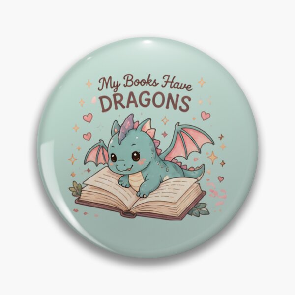 Item preview, My Books Have Dragons – Book Lover Illustration designed and sold by KWW SHOP.