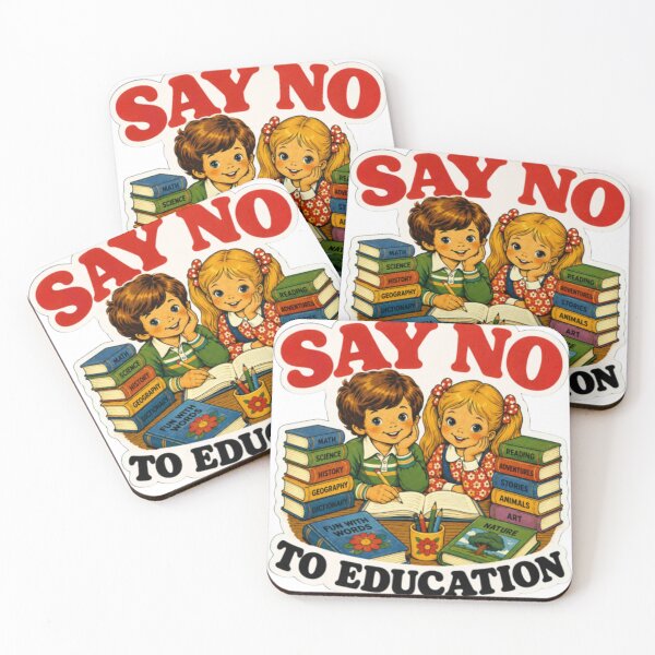 Item preview, Funny Retro Say No To Education Cartoon sticker designed and sold by Creativedes786.