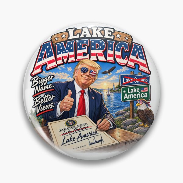Item preview, Lake America – Funny Trump Lake Ontario Renaming Satire designed and sold by DesignsForThee.