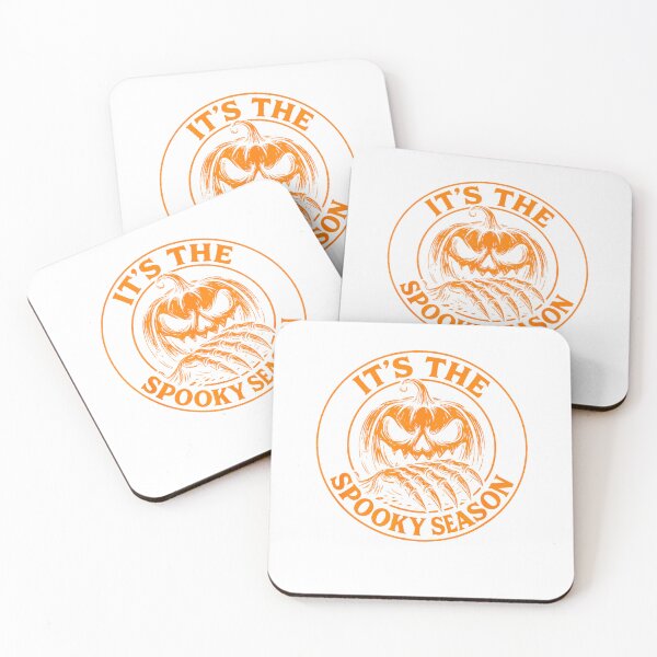 Item preview, It's The Spooky Season Pumpkin Skeleton Claw Halloween Badge T-Shirt designed and sold by Magoya Store ⭐⭐⭐⭐⭐.