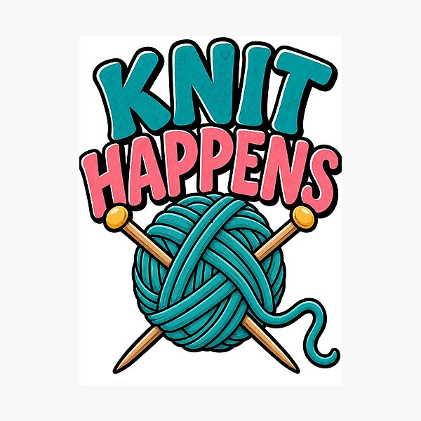 Item preview, Knit Happens – Funny Knitting & Yarn Lover designed and sold by EastEndTownie.