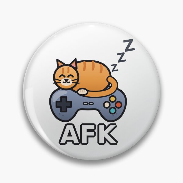 Item preview, AFK Sleeping Cat on Game Controller Sticker designed and sold by Stray Syndicate.