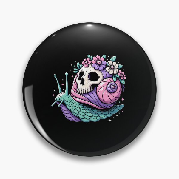 Item preview, Gothic Floral Skull Snail Creepy Cute Fantasy Aesthetic Design designed and sold by MiALopezArt.