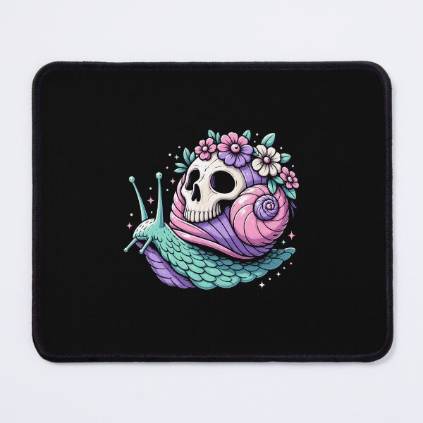Item preview, Gothic Floral Skull Snail Creepy Cute Fantasy Aesthetic Design designed and sold by MiALopezArt.