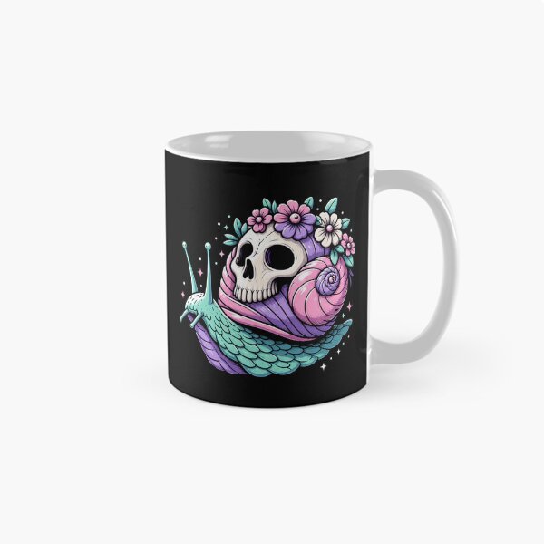 Item preview, Gothic Floral Skull Snail Creepy Cute Fantasy Aesthetic Design designed and sold by MiALopezArt.
