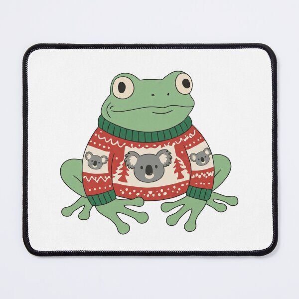 Item preview, Cute Frog Wearing Ugly Christmas Sweater Koala Holiday Kawaii Animal designed and sold by wingoo22.