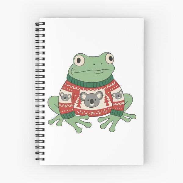 Item preview, Cute Frog Wearing Ugly Christmas Sweater Koala Holiday Kawaii Animal designed and sold by wingoo22.