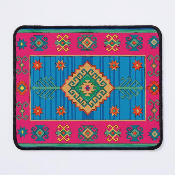 Item preview, Vibrant Magenta Folk Art Geometric Tribal Pattern designed and sold by arteresting-art.