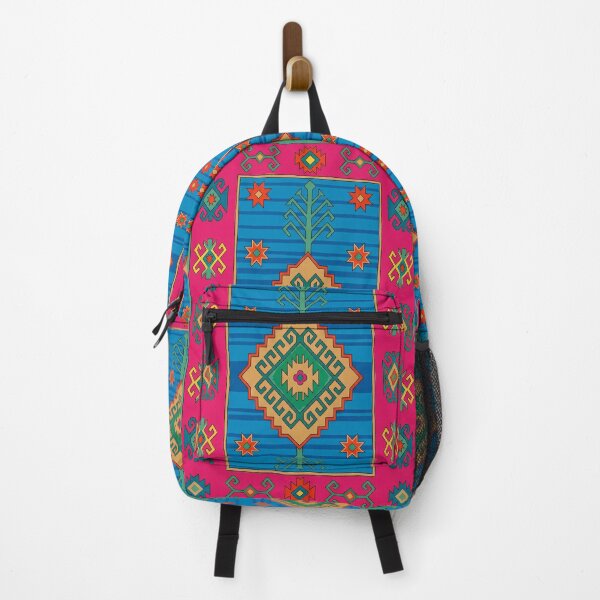 Item preview, Vibrant Magenta Folk Art Geometric Tribal Pattern designed and sold by arteresting-art.