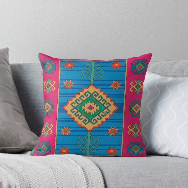 Item preview, Vibrant Magenta Folk Art Geometric Tribal Pattern designed and sold by arteresting-art.