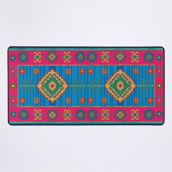 Item preview, Vibrant Magenta Folk Art Geometric Tribal Pattern designed and sold by arteresting-art.