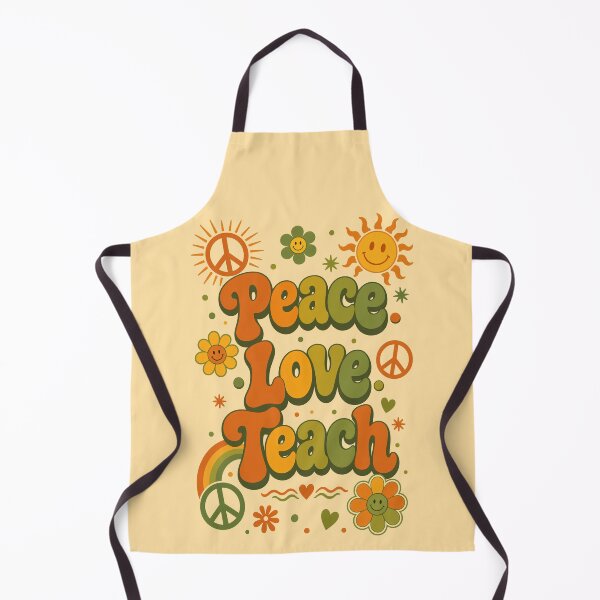 Item preview, Retro Peace Love Teach Groovy Teacher designed and sold by Zenther.