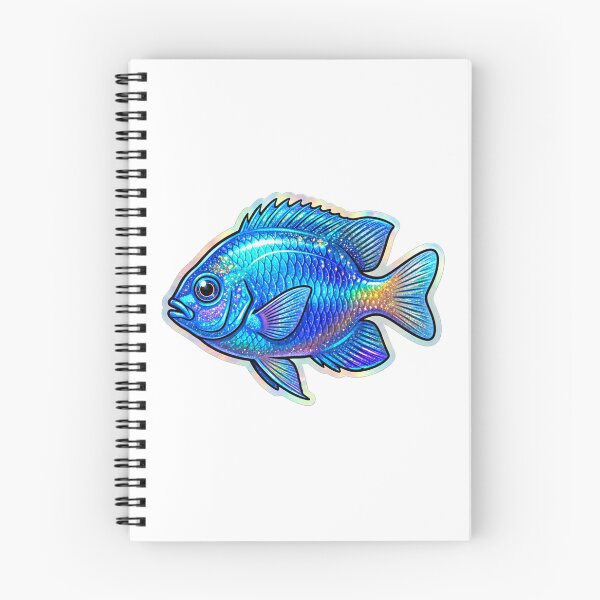 Item preview, Yellowtail Damsel Blue Reef Fish Art designed and sold by KenworksDigital.