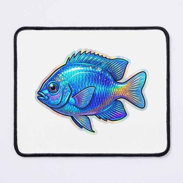 Item preview, Yellowtail Damsel Blue Reef Fish Art designed and sold by KenworksDigital.