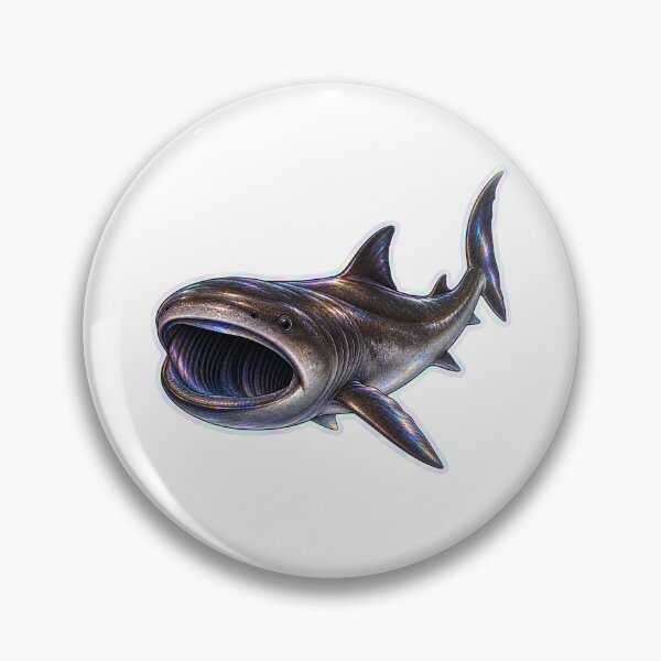 Item preview, Basking Shark Holographic Marine Life Illustration designed and sold by KenworksDigital.