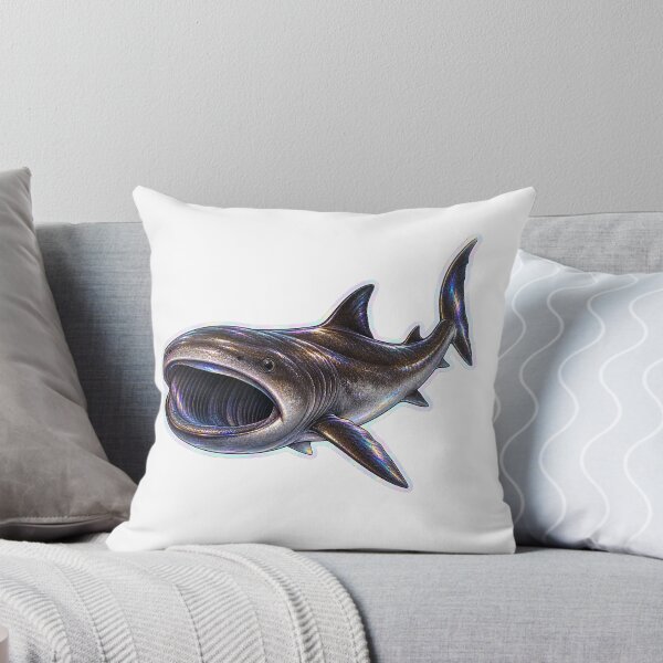 Item preview, Basking Shark Holographic Marine Life Illustration designed and sold by KenworksDigital.