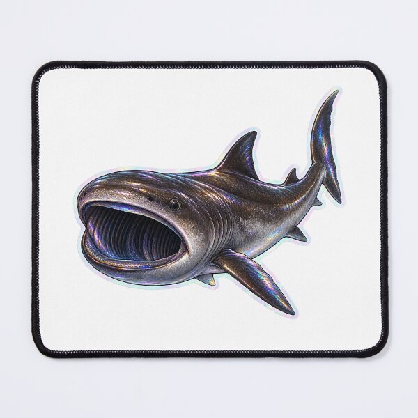 Item preview, Basking Shark Holographic Marine Life Illustration designed and sold by KenworksDigital.