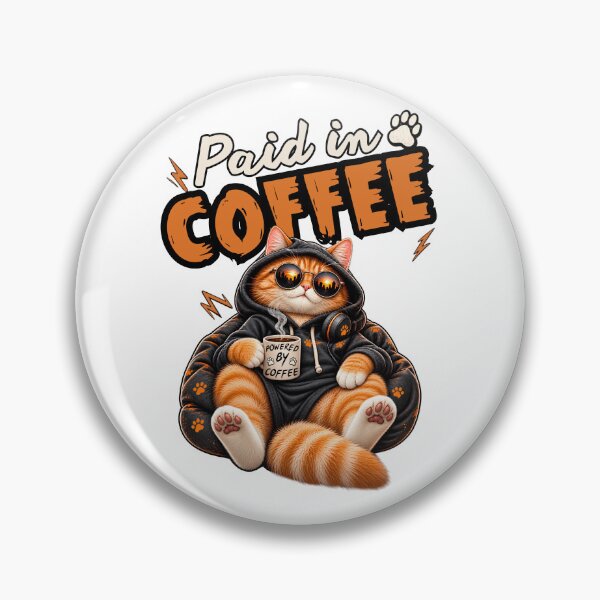 Item preview, Programmer Cat Powered By Coffee - Funny Coding Caffeine designed and sold by BellabdO.