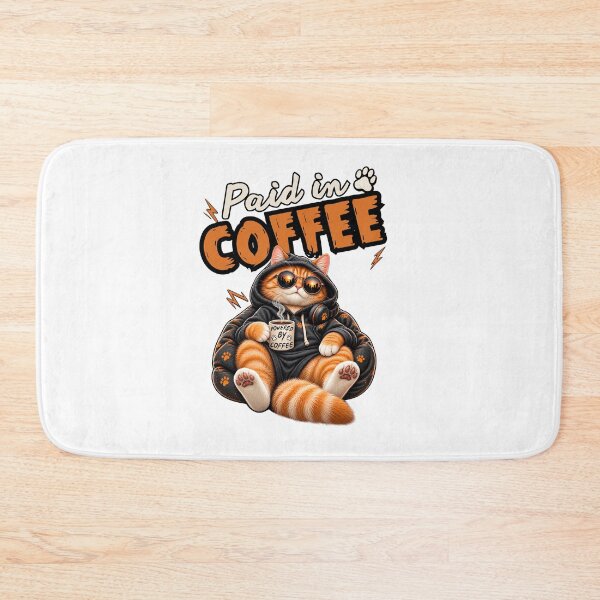 Item preview, Programmer Cat Powered By Coffee - Funny Coding Caffeine designed and sold by BellabdO.