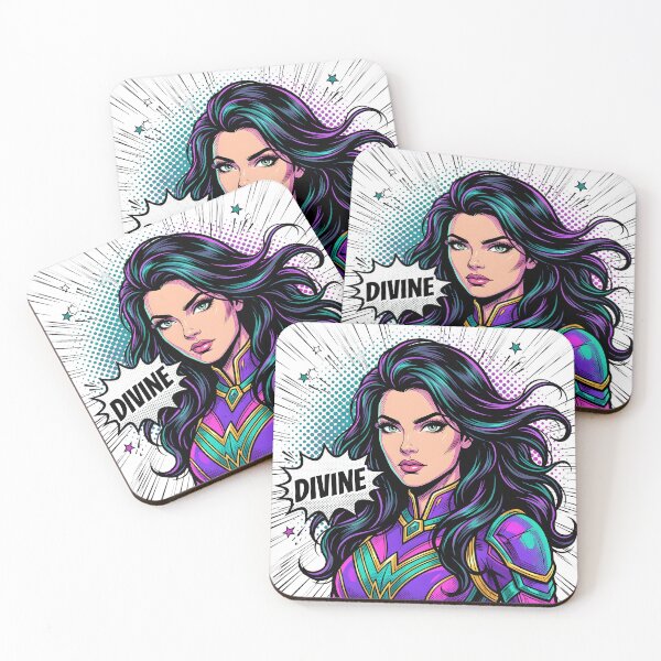 Item preview, Divine Pop Art Heroine Retro Comic Book Warrior designed and sold by IrisByJoVon.