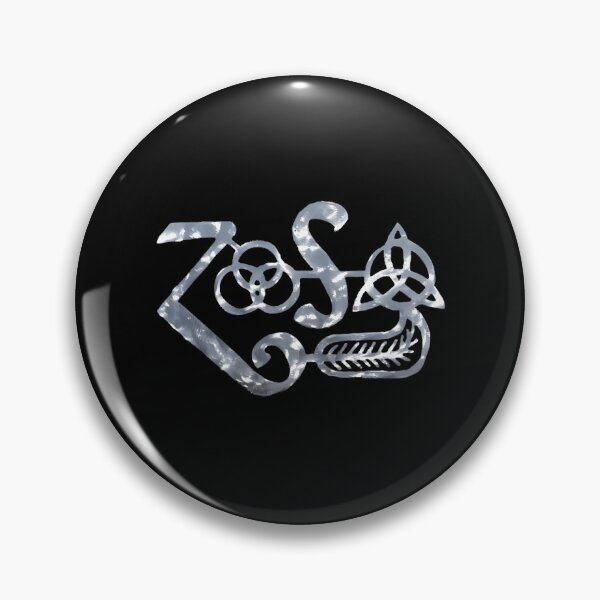 Artikelvorschau, Led Zeppelin Zoso IV Runensymbol Eisig-metallisches Finish entworfen und verkauft von 6equal.