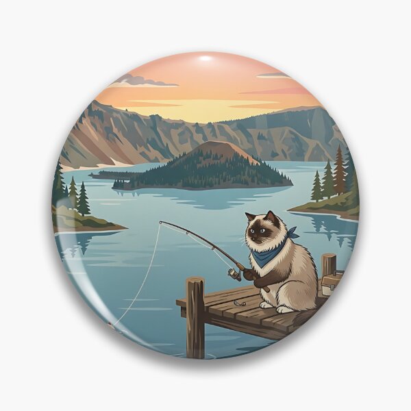 Item preview, Ragdoll Mountain Fishing designed and sold by PictoVibe.