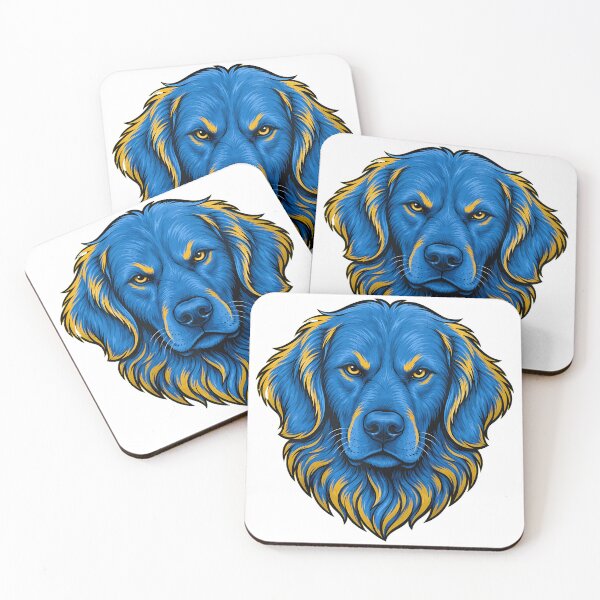 Item preview, Vibrant Blue & Yellow Dog Portrait  designed and sold by SariahSteng.