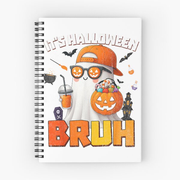 Item preview, Its Halloween Bruh Boo Ghost Pumpkin Costume Boys Kids Mens T-Shirt designed and sold by dDariaallofthat.
