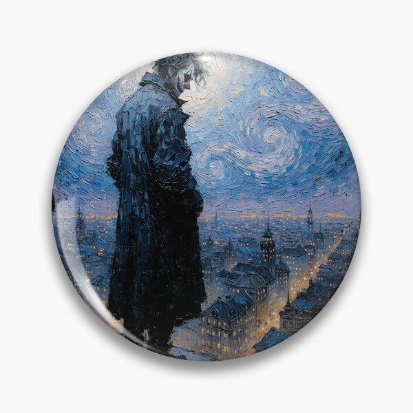 Item preview, Midnight Clown – Melancholy City Oil Painting designed and sold by The Mellonaire.