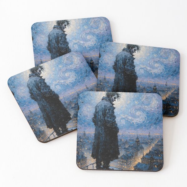 Item preview, Midnight Clown – Melancholy City Oil Painting designed and sold by The Mellonaire.