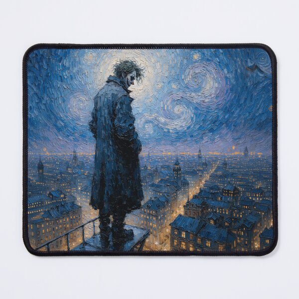 Item preview, Midnight Clown – Melancholy City Oil Painting designed and sold by The Mellonaire.