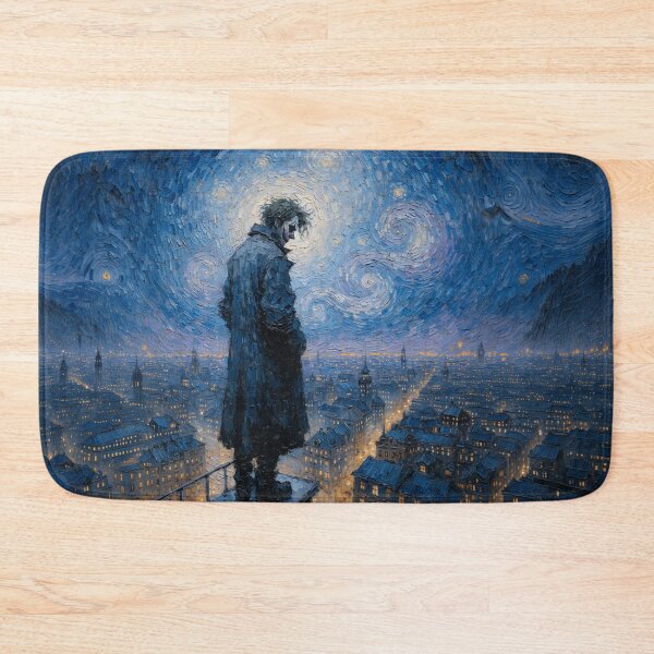 Item preview, Midnight Clown – Melancholy City Oil Painting designed and sold by The Mellonaire.