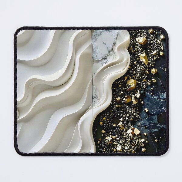 Item preview, Alabaster and Slate Geometric Spiral with Pyrite Accents designed and sold by Vicky Brago-Mitchell®.