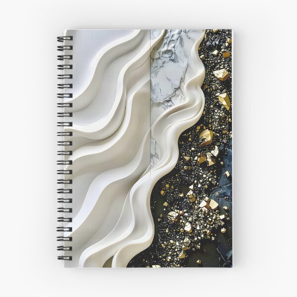 Item preview, Alabaster and Slate Geometric Spiral with Pyrite Accents designed and sold by Vicky Brago-Mitchell®.