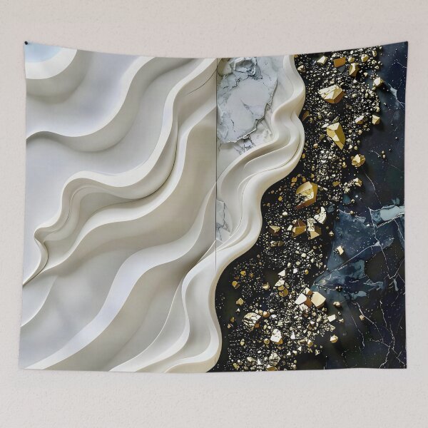 Item preview, Alabaster and Slate Geometric Spiral with Pyrite Accents designed and sold by Vicky Brago-Mitchell®.