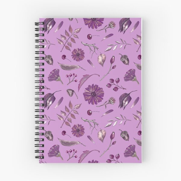 Item preview, Cozy Fall Meadow – Leaves & Wildflowers Pattern | Purple designed and sold by Frohyou.