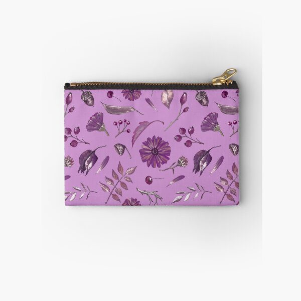 Item preview, Cozy Fall Meadow – Leaves & Wildflowers Pattern | Purple designed and sold by Frohyou.