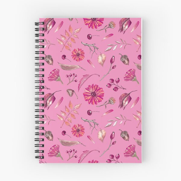 Item preview, Cozy Fall Meadow – Leaves & Wildflowers Pattern | Pink designed and sold by Frohyou.
