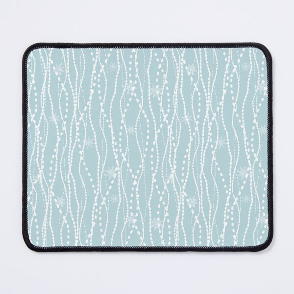 Item preview, snowflakes falling - frosted lace - white blue designed and sold by Stephanie Fiona Design.